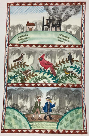 Watercolor & Color pencil, 2022