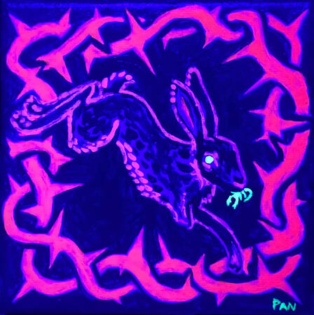 Acrylic UV Paint on Canvas, 2024